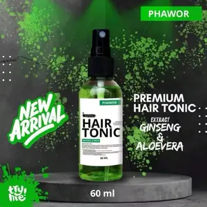 Hair Tonic Phawor – Vitamin Penumbuh & Pelurus Rambut | Pria & Wanita | Rambut Lebat & Lurus Alami!