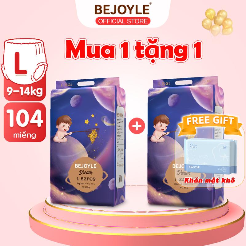 【Combo 2 bịch Bỉm Tã Dán Quần Bejoyle Dream Tã Dán Sơ Sinh Cho Bé Trẻ Em Đủ Size S M L104 XL XXL XXXL Bé trai Bé gái Trẻ mới tập đi Trẻ sơ sinh Em bé