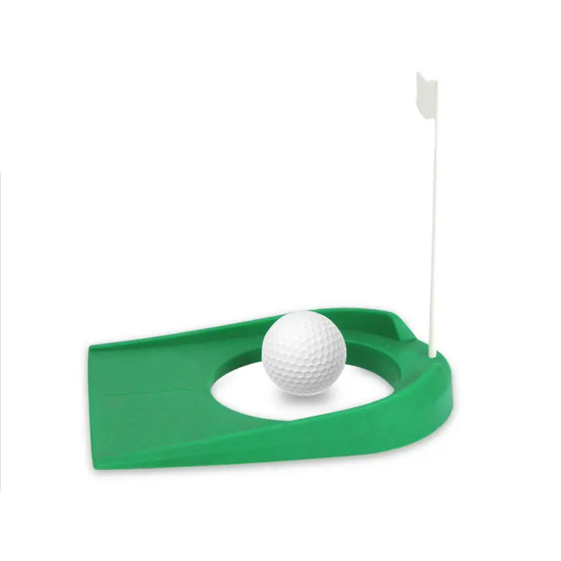 New golf indoor putting practice disc, horseshoe-shaped putting practice disc with small flag