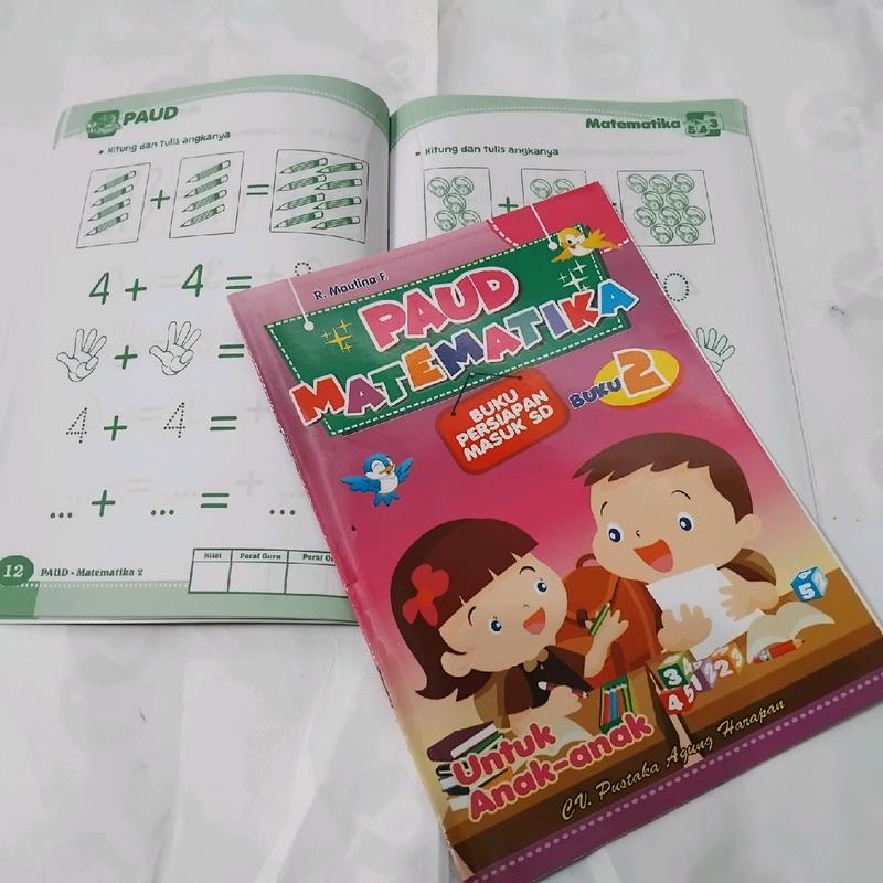 Buku Paud Matematika Jilid 1 2 untuk Paud TK Persiapan Masuk SD  - PAH 4
