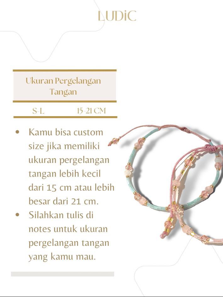 Product Introduction of LUDIC. CLEA gelang manik serut aesthetic simple gem stone Quartz Bracelets 19
