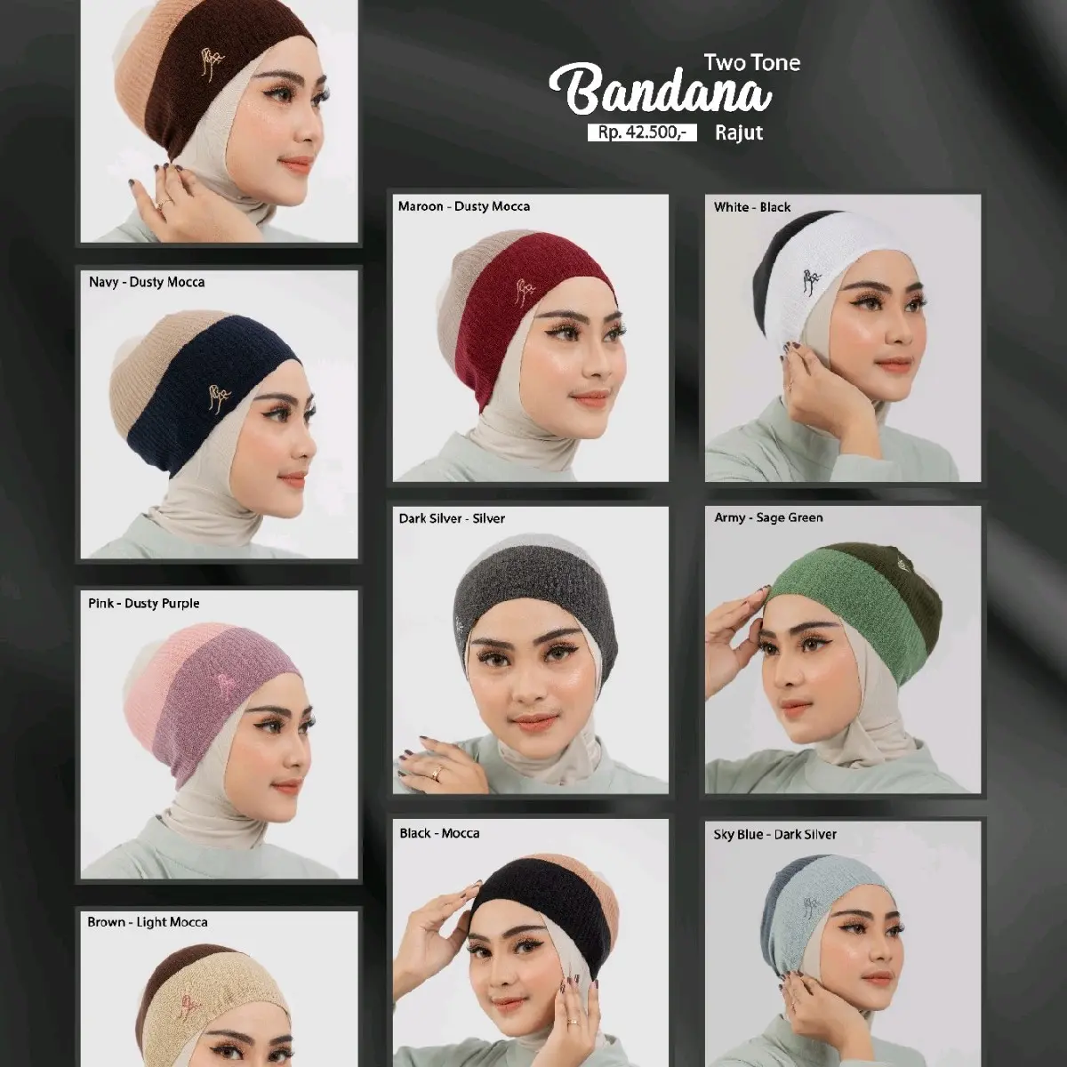 BANDANA TWO TONE // BY ARRAFI /) NEW ARRIVAL // BEST SELLER