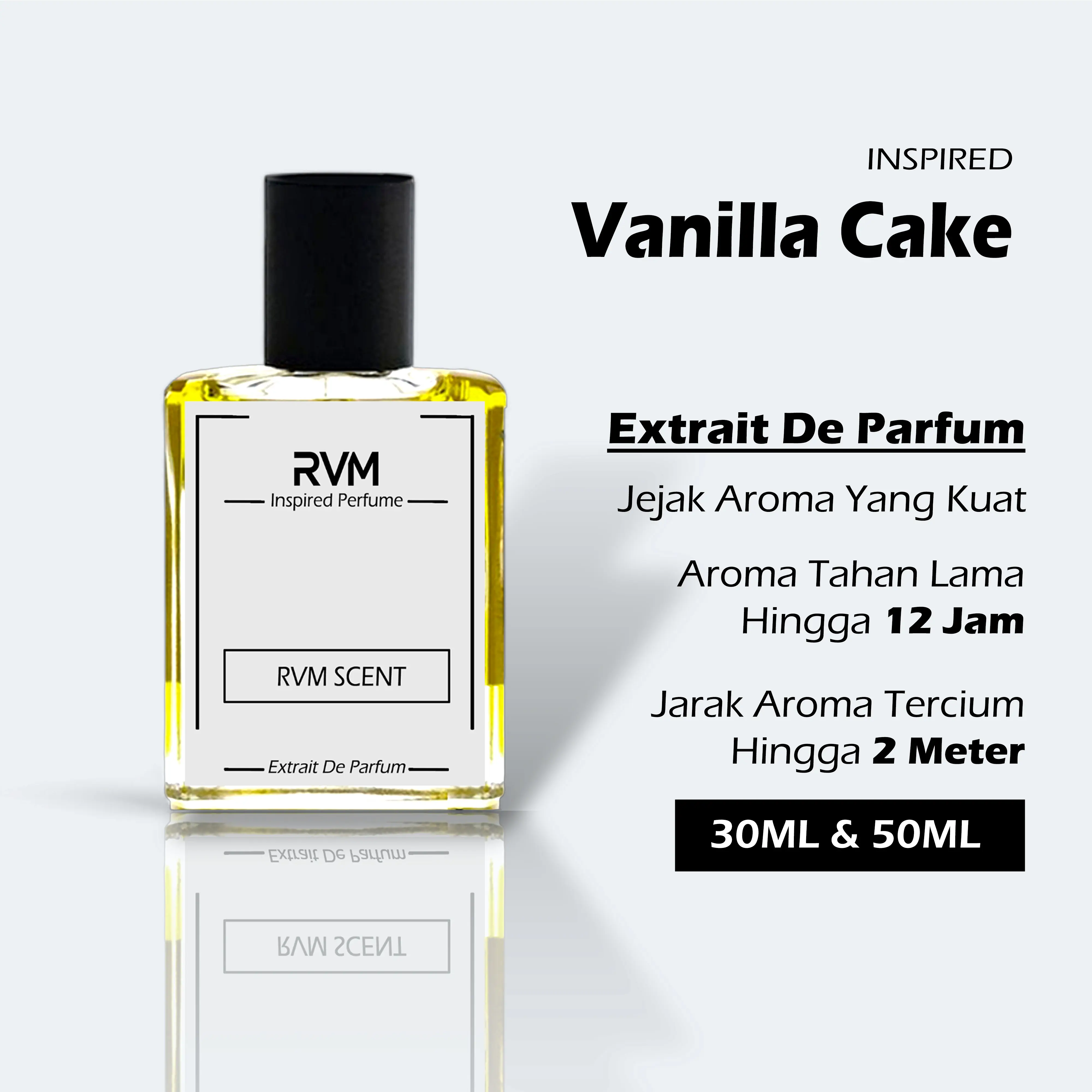 RVM Parfum Pria Wanita Vanilla Cake Wangi Tahan Lama Extrait De Parfum Cowok Cewek 30 ML 50 ML