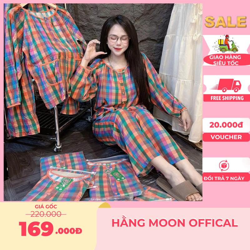 Đồ Mặc Nhà Set Bộ Dài TOLE Áo CỔ TRÒN Tay Dài Có TÚI VIỀN Form Rộng Trẻ Trung Chất Mát Mềm Mịn Dễ Mặc 45 - 85Kg