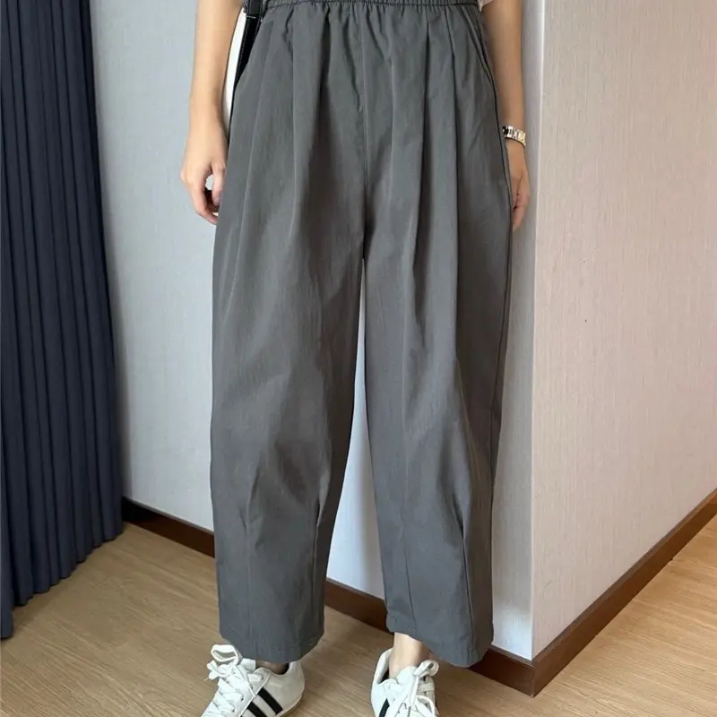 Q368 Quần Baggy Dáng Lửng Đũi Mềm Mát Cạp Chun Lưng Cao Dài 92cm | BigBuy360 - bigbuy360.vn