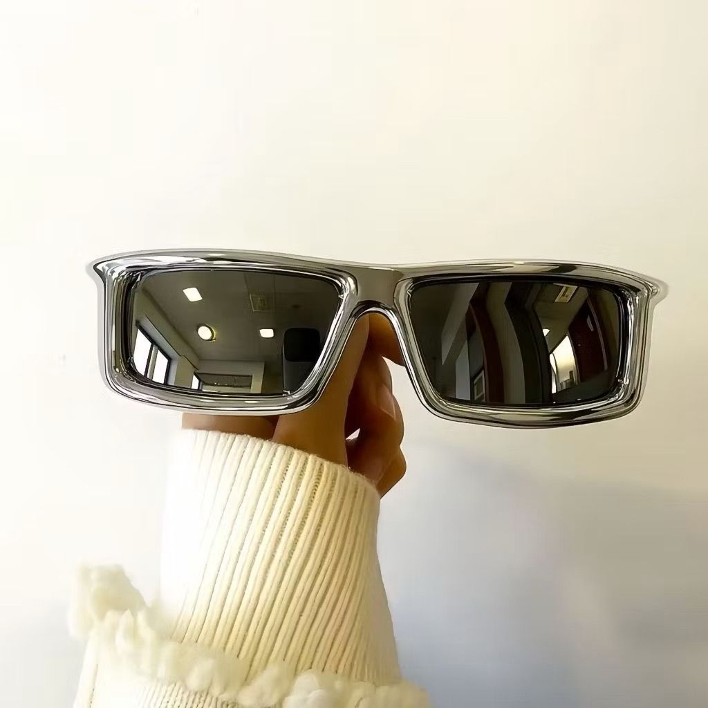 Kacamata Hitam Oversized Cyber Look Anti UV Kacamata Fashion Pria Wanita