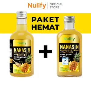 Nulify Nanasin – 1 Liter / 500ml Cuka Nanas with Mother Organik Alami Pencernaan & Kesehatan Usus
