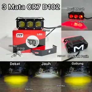 CR7 Lampu Tembak 3 Mata M Series Devil eye Dan Senja Full Aluminium Waterproof