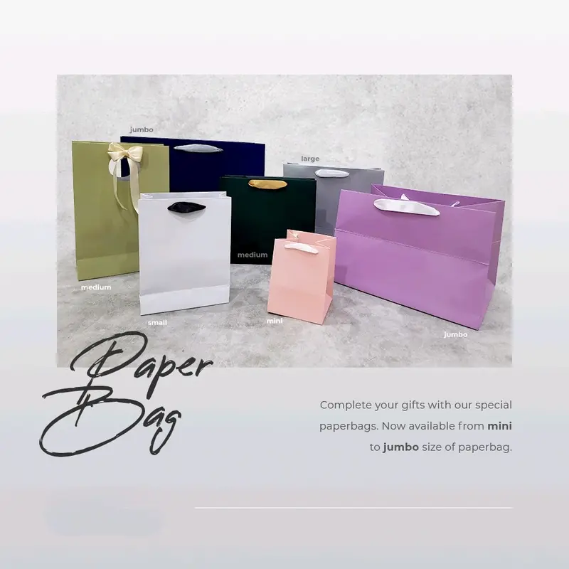Premium Paper bag SEDANG / MEDIUM uk 28 x 9 x 25cm Biru Hadiah Biru Hadiah 3