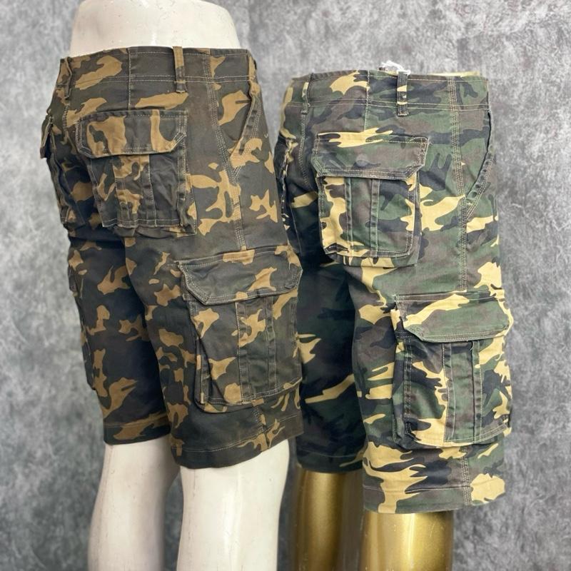 RR Combo 2 Quần Short Kaki Nam Túi Hộp Rằn Ri ( Co Giãn )