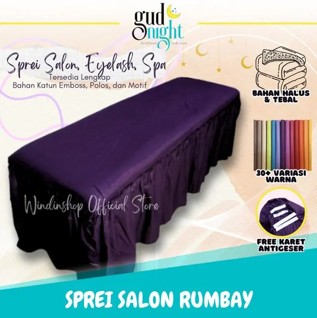 SPREI SALON EYELASH RUMBAY SPREI KLINIK SPREI BED SALON Karet