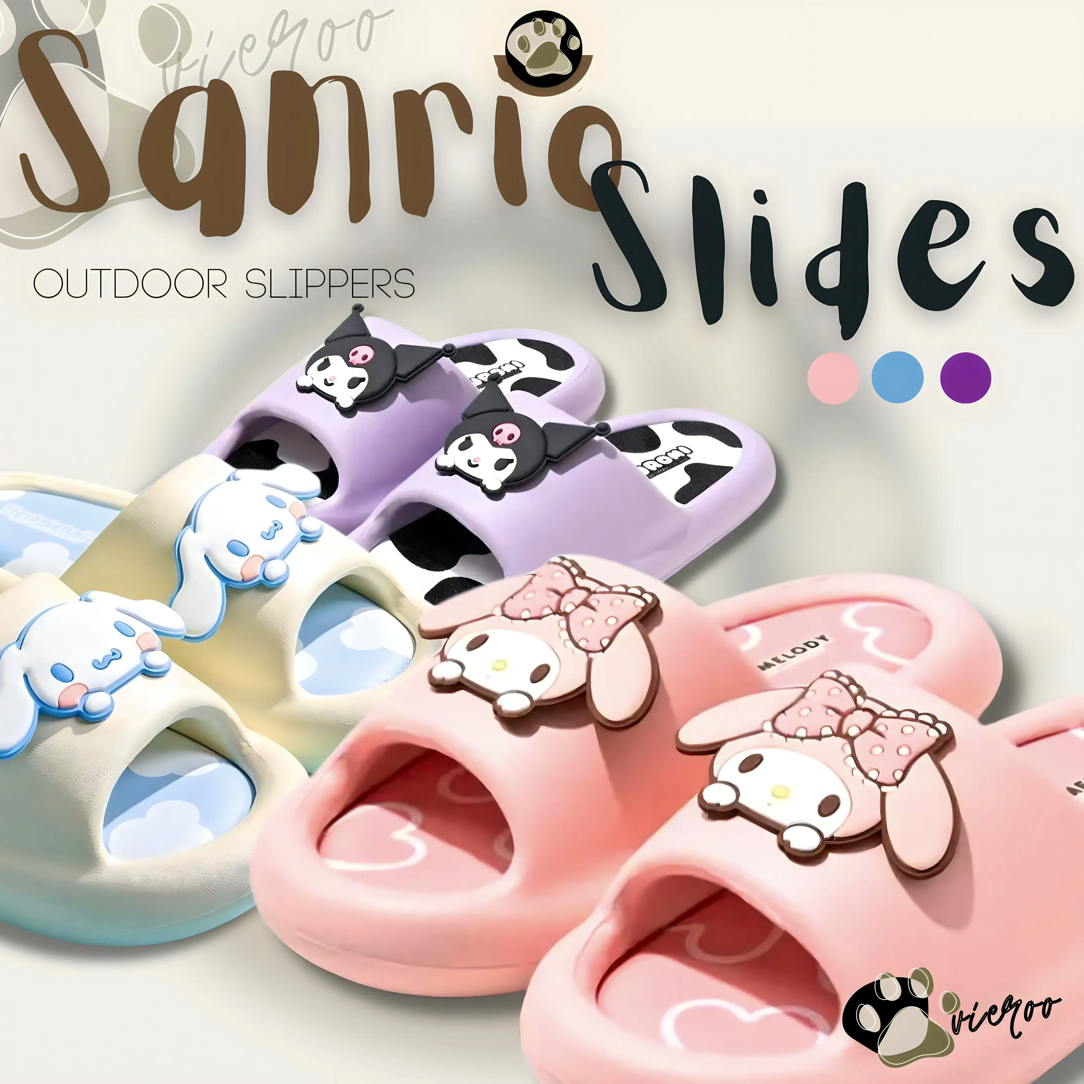 AVIEROO Sanrio Character Style Rubber Outdoor/Indoor Slipper