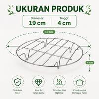 Gambar Alas Kukus Stainless Steel Multifungsi Anti Karat Rak Kukus Dapur Tatakan Panci Anti Panas 19cm - 19CM dari YILIN OFFICE STORE Kab. Tangerang 2 Tokopedia