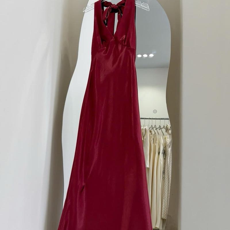 Joe Dress Lụa Triều Dương - Váy Lụa Nhún Ngực Hở Lưng