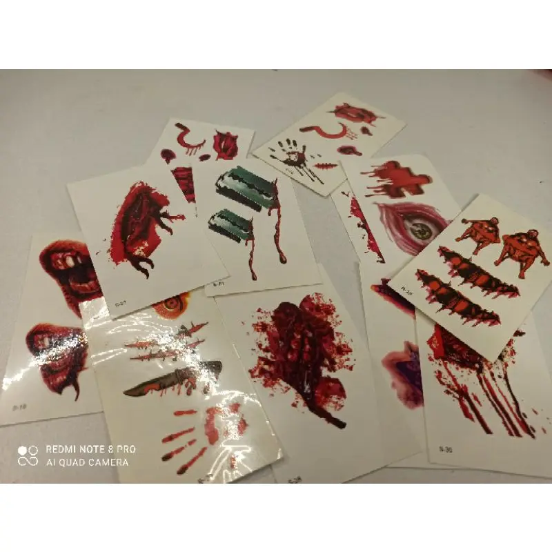 stiker tato seram untuk prank