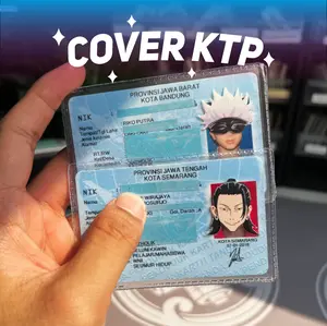 Sampul Pelindung Kartu Anti Gores Untuk KTP ID CARD Design Anime Kartun