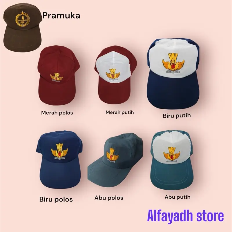 Seragam Topi Sekolah Pramuka SD SMP SMA Fashion Bordir 0