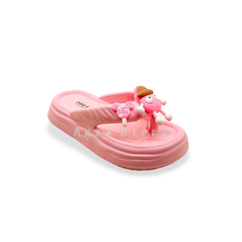 Sendal Jepit Anak Perempuan Umur 2 - 10 tahun Karakter / Sandal Anak Cewek Lucu Ringan Empuk 5