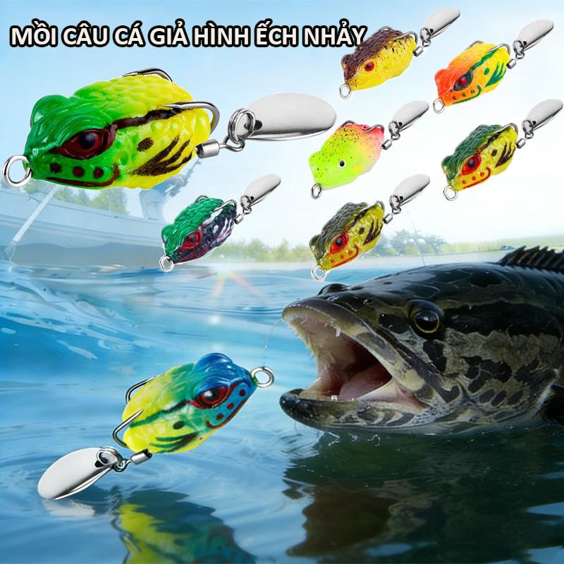 Mồi Ếch Thái Lan Mềm Mồi Câu Cá Nhái Hơi Lưỡi Độ Muối Tiêu Mini 1 Cái 2.5cm 3cm găngtaythủmôn grip3 Đi Câu Fishing Fish Lure Bắt Cá