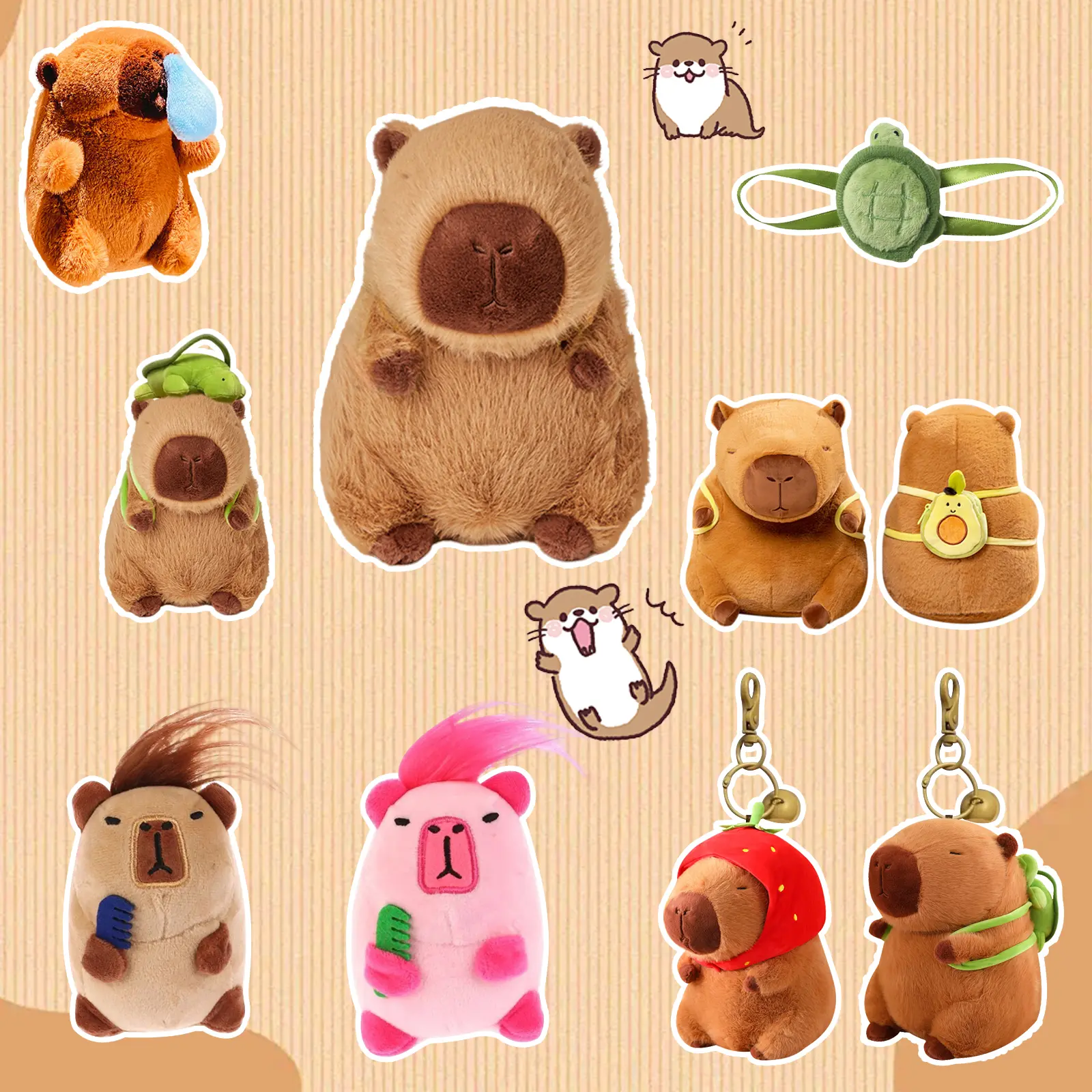 Popular Capybara Plush Toy Sweet Cute Children Adult Creative Gift Soft Doll Stuffed Toy