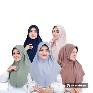 Hijab Instan Jersey M Nutup Dada/Jilbab Bergo Jersey/Kerudung Jersey