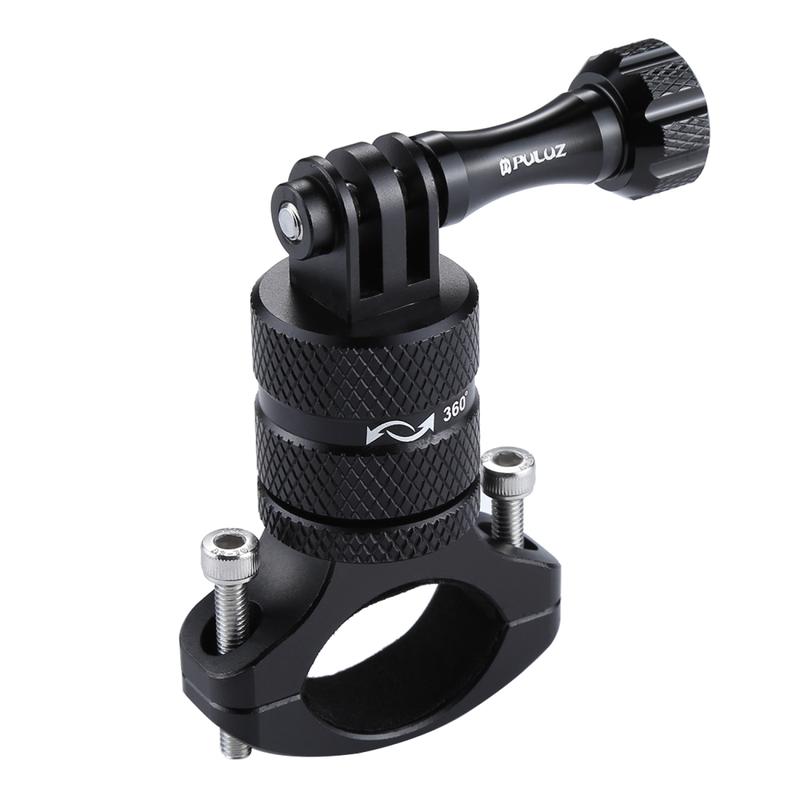 PULUZ xe đạp xoay 360 độ bộ chuyển đổi tay lái bằng nhôm giá đỡ vít cho GoPro Hero11 Black HERO10 Black 9 Black 8 Black 7 6 5 5 Session 4 Session 4 3 + 3 2 1 DJI Osmo Action và các camera hành động khác