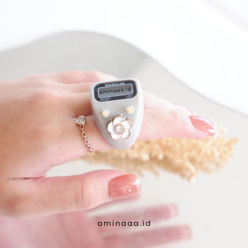 aminaaa.id - basic sxh ring flower tasbih digital cantik terbaru TA06 0