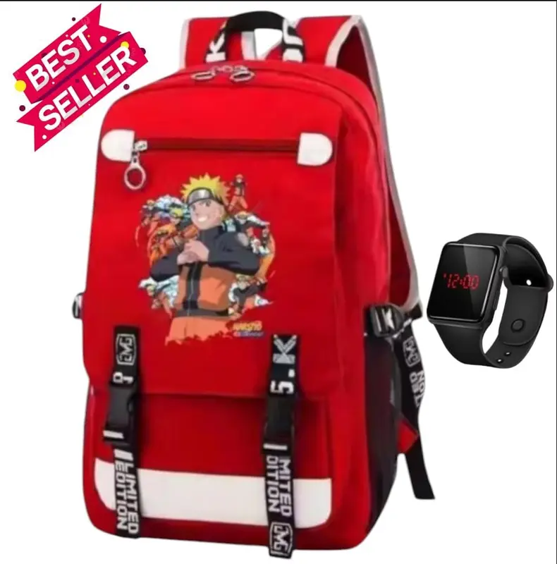 TAS SEKOLAH ANAK SD PAUD TK - RANSEL ANAK SEKOLAH NARUTO TRANSFORMAN - TAS ANAK LAKI LAKI COMBO BANYAK BONUS - BACKPACK ANAK COWOK ANIME NARUTO 5