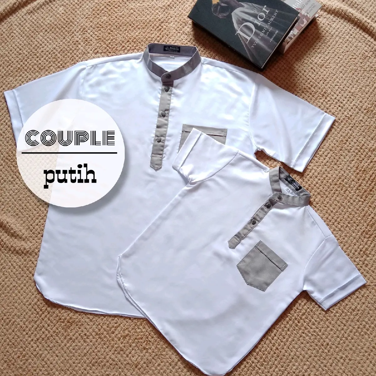 Baju Koko Couple Kurta Ayah dan Anak Usia 1 th - 10 th / Katun / Muslim