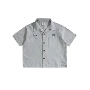 Kikoleya Serenity shirt in stripe black and white Kemeja Motif Anak Fashion