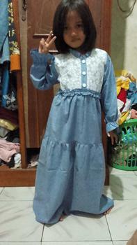 Product Review of Dress panjang Lyra gamis anak perempuan usia 2-10tahun bahan katun madinah from F**i 0