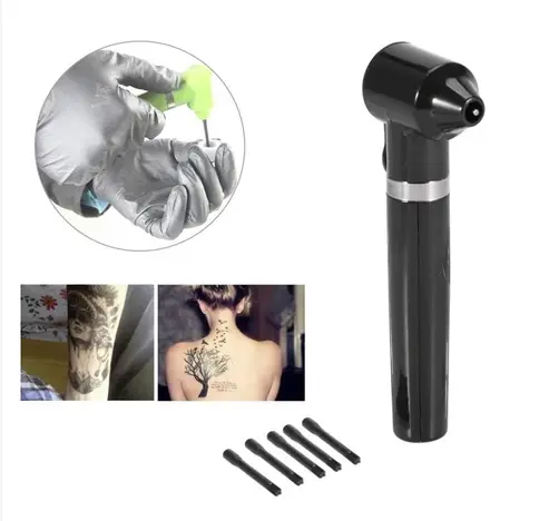 Set Tattoo Ink Mixer Pen Device and 5pcs Mixing Sticks / Professional Tattoo Ink Mixer / Tattoo Pigment Electric Mixer
