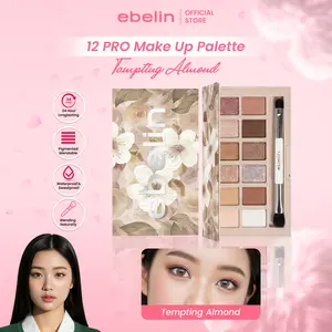 Ebelin - 12 PRO Make Up Palette | Pigmented, Waterproof, Tahan 24 Jam Multifungsi untuk Semua Gaya Riasan