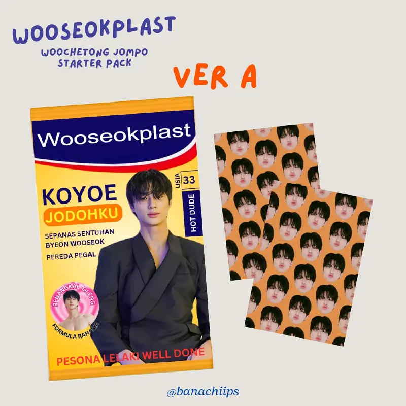 ReadyStock [Baca deskripsi] Wooseokplast byeon wooseok - woochetong jompo starterpack! koyo konser hotpack fanmeet jakarta freebies pc 1