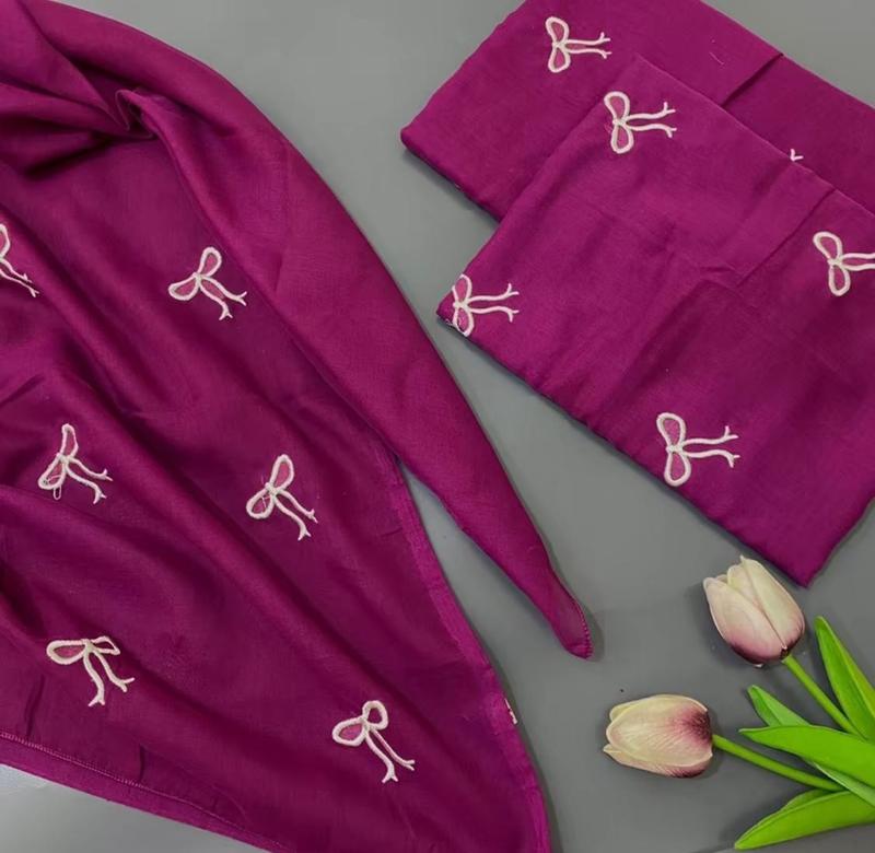 Product Introduction of hijab paris segiempat coquette pita kecil terbaru 13