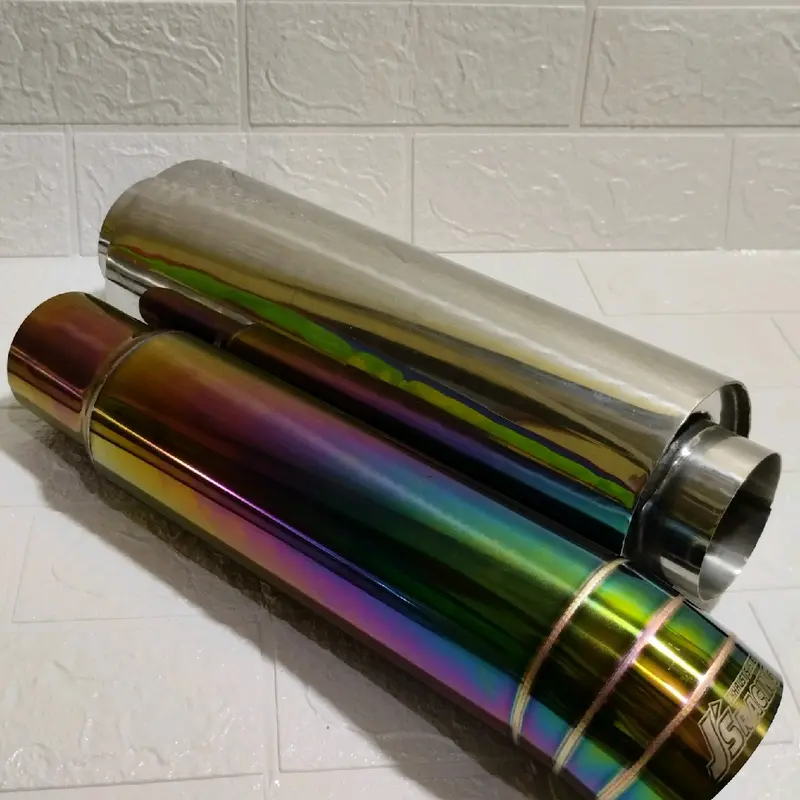 KNALPOT MOBIL STAINLESS  TELFIP/CUMI DARAT+RESONATOR SUARA GAHAR UNTUK MOBIL SOLAR/DIESEL 4