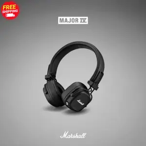 Marshall Major IV Bluetooth Headphone Major 4 Garansi Resmi - Hitam