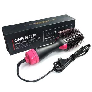 5 In 1 Hot Air Comb Blow Dryer Curling Straightener Negative Ion No Damage Fluffy Hair Styler For Wet Dry Hair