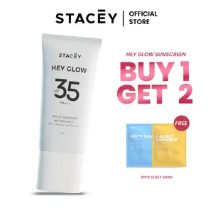 [FREE 2 SHEET MASK] Stacey Hey Glow Sunscreen SPF 35 PA+++ | Brightening & Lightweight Daily Sunscreen | Sunscreen For All Skin Type