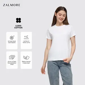 Zalmore Women Oneck T-Shirt Basic | LUMA Cotton Premium - Kaos Wanita Lembut Ringan Sejuk Anti Nerawang Zalmore Women Oneck T-Shirt Basic | LUMA Cotton Premium - Kaos Wanita Lembut Ringan Sejuk Anti Nerawang