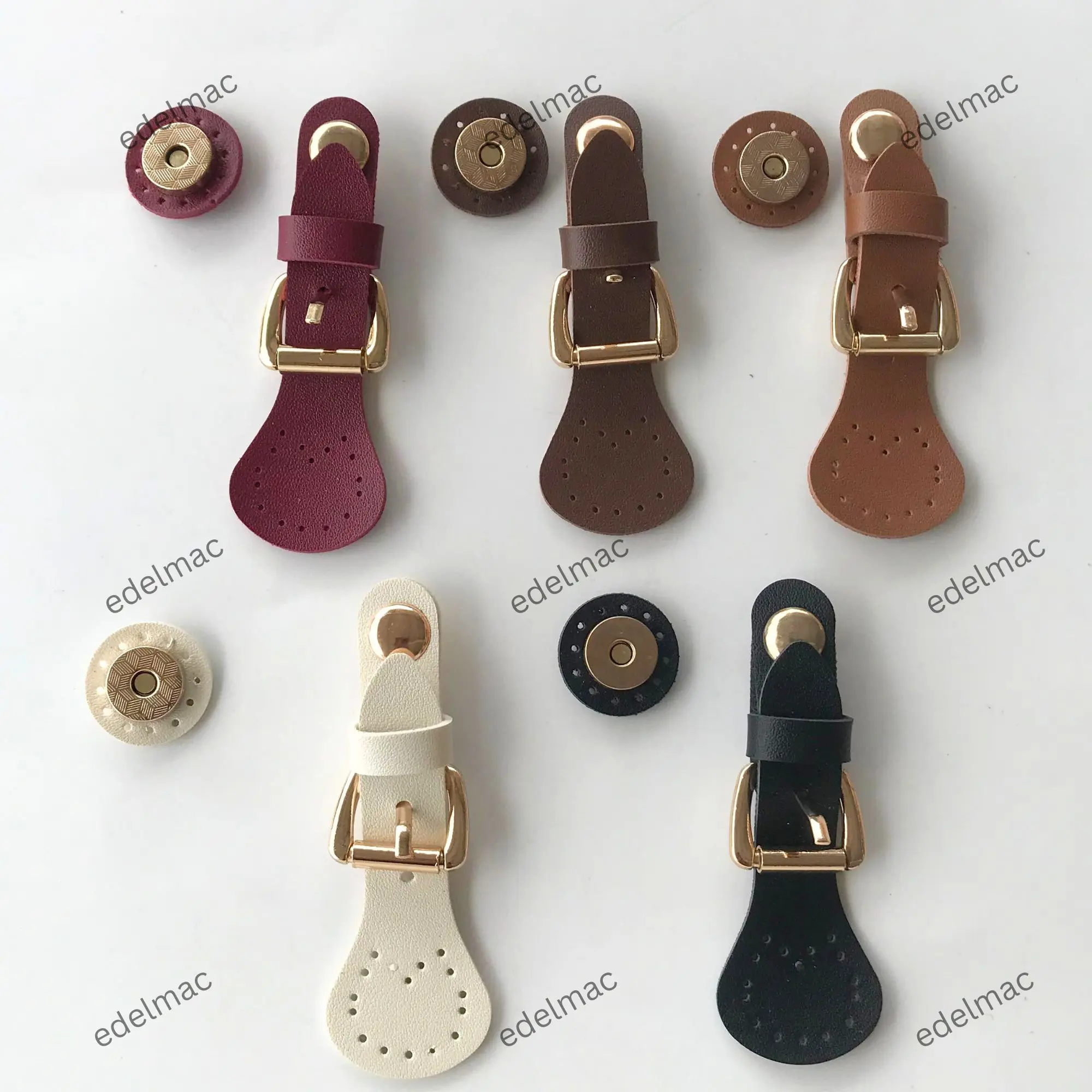 Klip Kancing Magnet Tas Kulit Leather Gesper Snap Kunci Buka Tutup Aksesoris Handbag