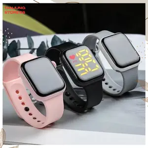 TJ Jam Tangan Pria Wanita LED Digital Rubber Fashion Anak Remaja JF073