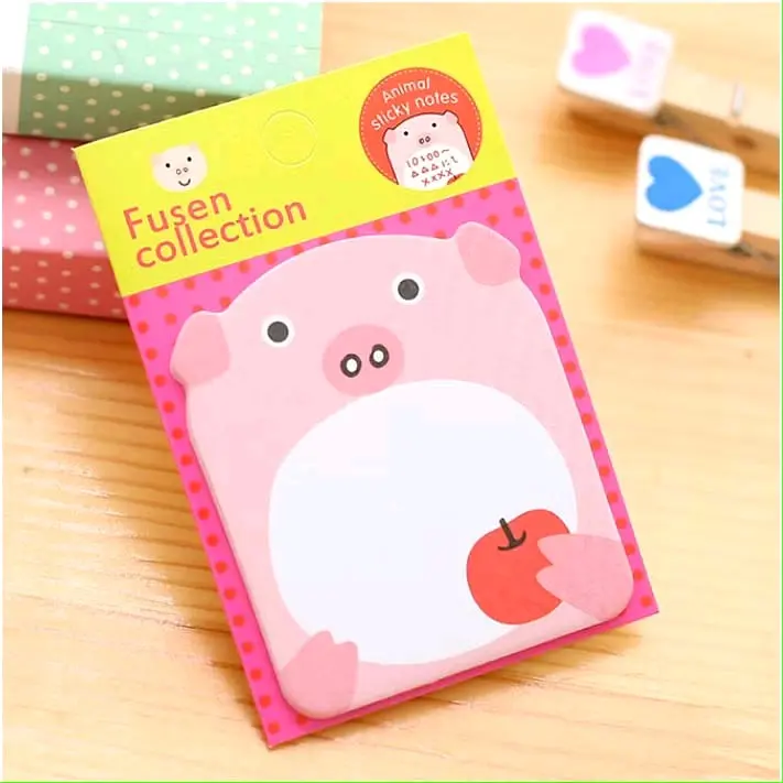 Sticky Motif Hewan Tempelan Kertas Catatan Memo Note Karakter Animal Mini Book Karakter Binatang Lucu