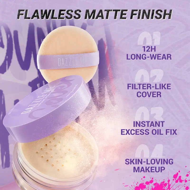 [LIMITED OFFER] DAZZLE ME Better Than Filter Fixed Loose Powder Lightweight Loose Powder Bedak Tabur Ringan 3