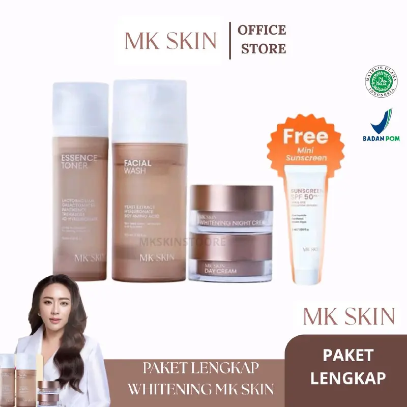 (READY) PAKET WHITENING MK SKIN BY MAHARANI KEMALA - PAKET WHITENING MK SKIN | SKINCARE PENCERAH | KIT PERAWATAN KULIT 1