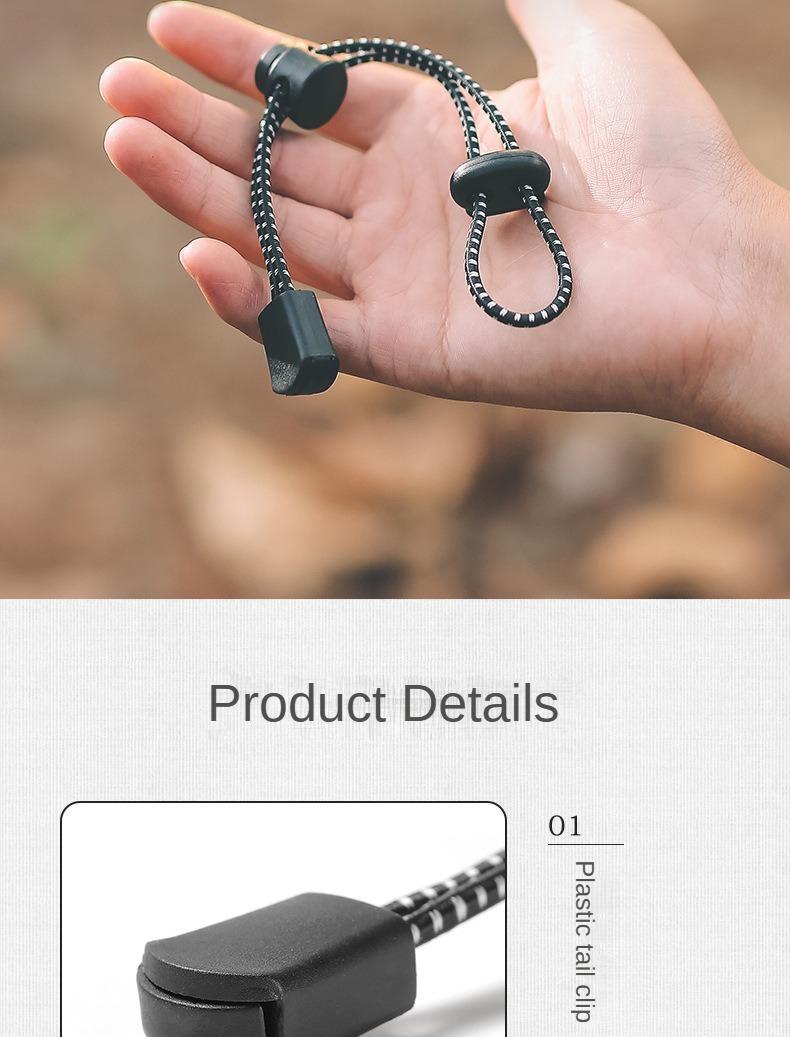 Product Introduction of ISE MOUNT 2 pieces Trekking pole rope with buckles,multifunctional elastic strap,Backpack external buckle 7