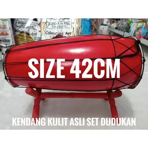 TERLARIS (BISA COD)KENDANG SIZE 42cm JUMBO SET DUDUKAN KOMPLIT