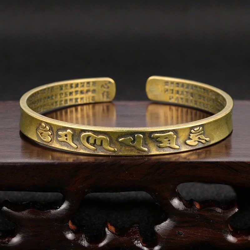 Vòng Tay Đồng Vàng Khắc Lục Tự Chú + Kinh Bát Nhã