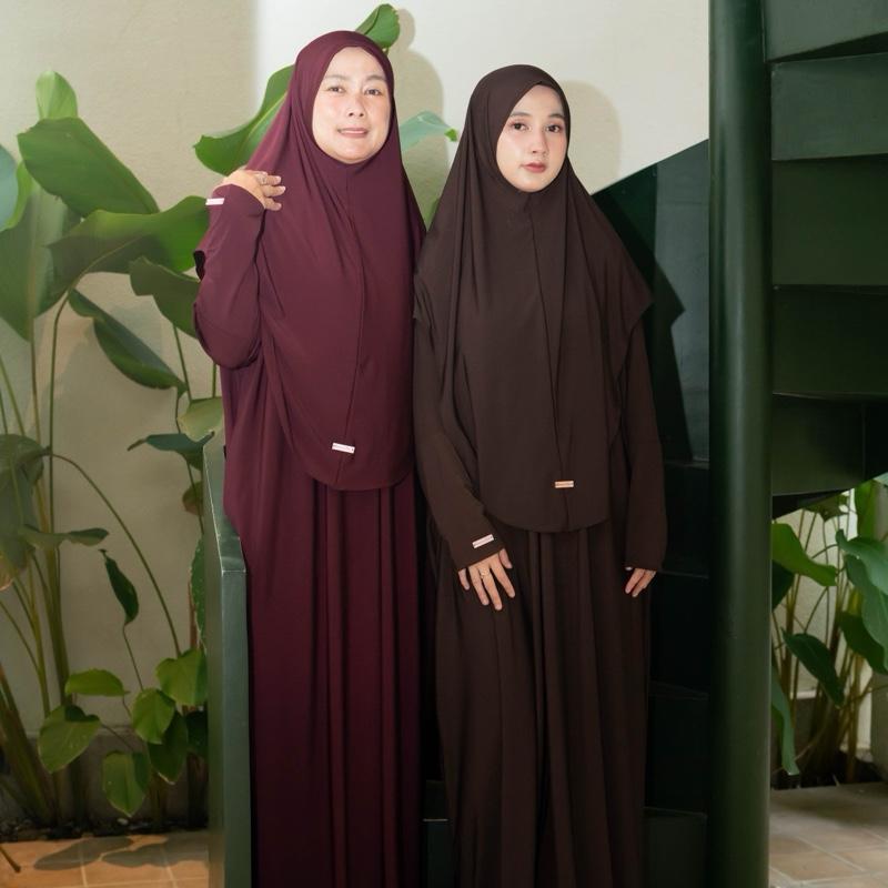 Humaira Dress - Nameera Style - Abaya One Set, Batwing, Bahan Jersey, All Size, Busui Friendly 0
