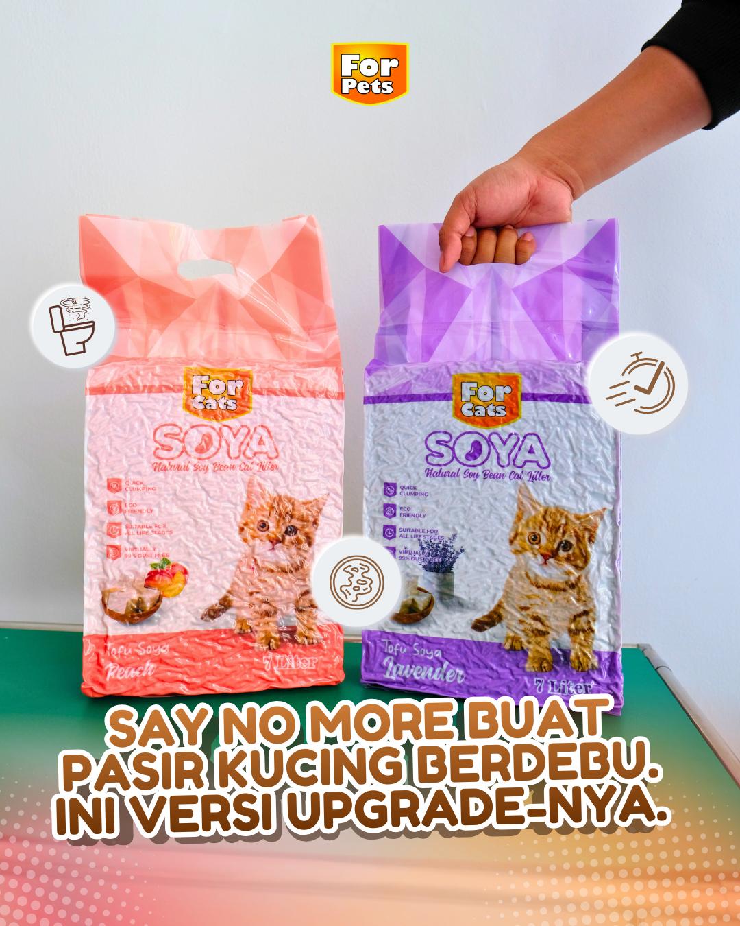 FORCATS Soya Cat Litter Pasir Kucing Gumpal Harum Tofu / Tahu 7L / 2.5KG